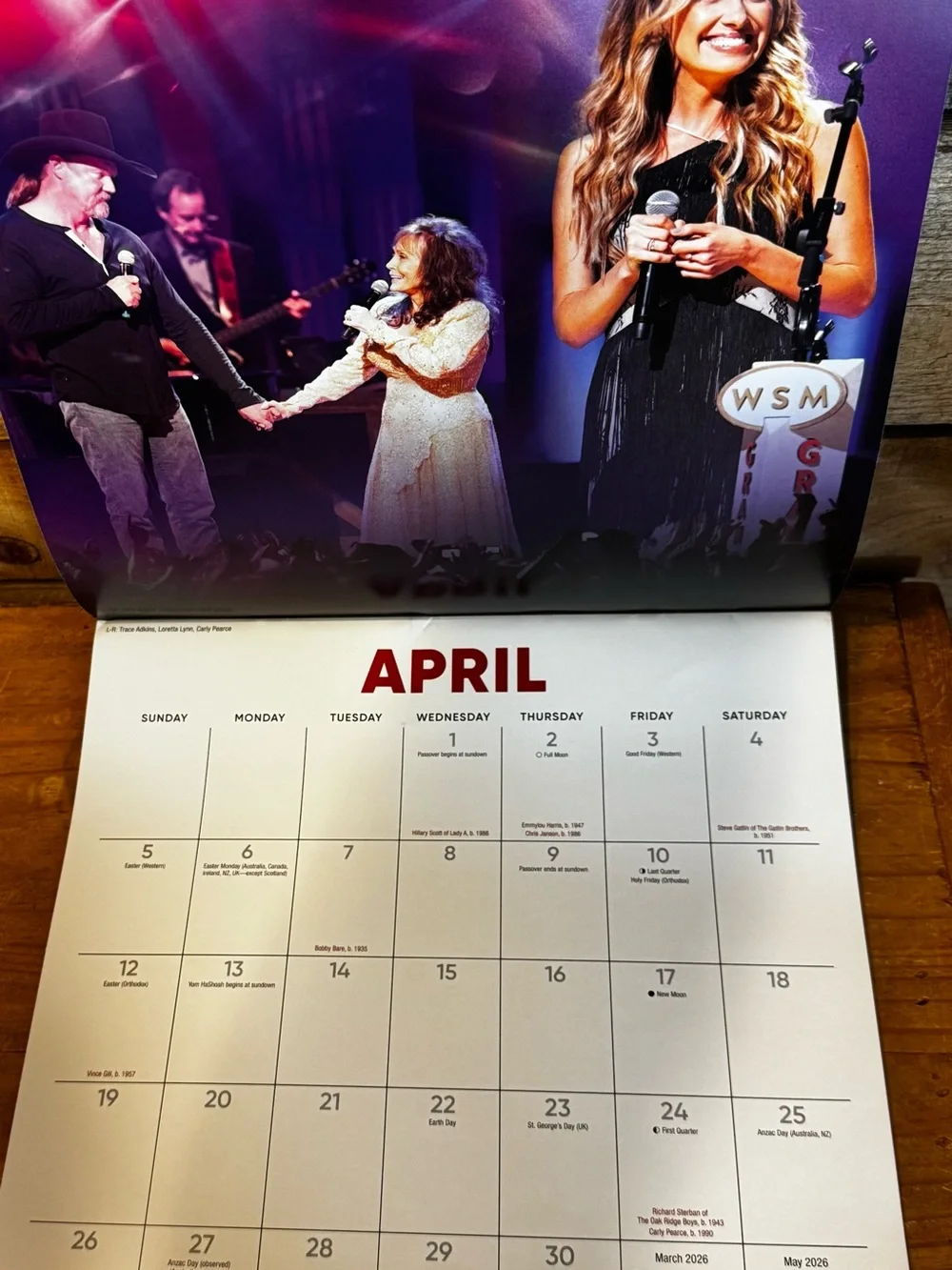 Grand Ole Opry 100th Anniversary 2026 Calendar -  12x12 (Dolly Parton, Lainey…)